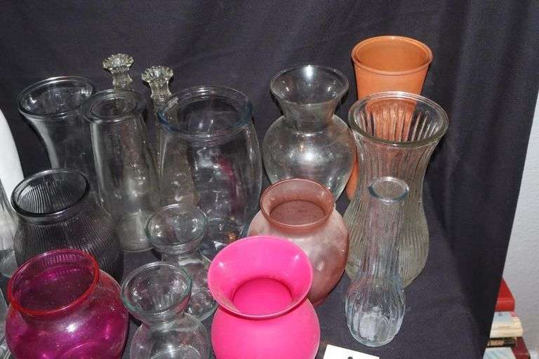Variety of Vases -glass and plastic