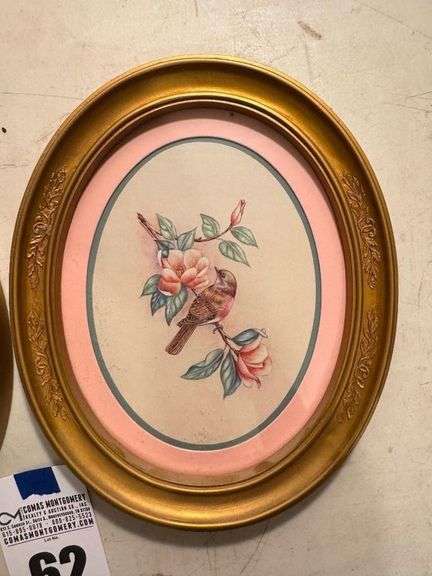 Pair of Bird and Flower Decorative Wall Hangings