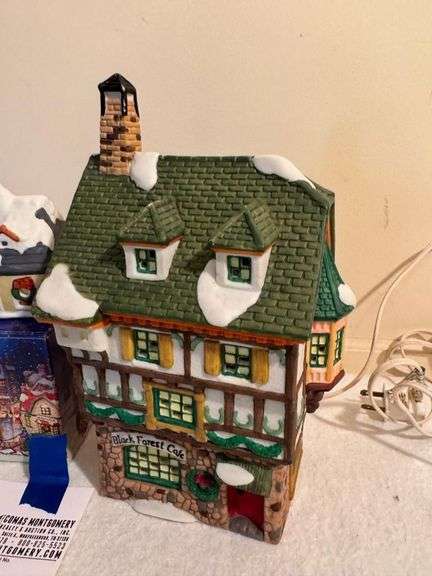 Department 56 Dickens Village O'Well China 1997 "Black Forest Cafe" & "Public House" Buildings