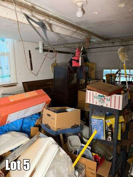 Salvage Lot- Misc. Items Including- Washer & Dryer, Deep Freezer, Tools, Furniture, Etc. (BUYER RESPONSIBLE FOR REMOVAL) ( Items will have to be moved in order to get large items out)