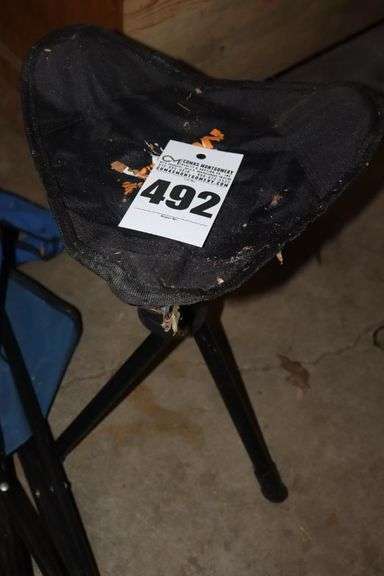 2 Cloth Folding/Traveling Chairs and Folding Stool