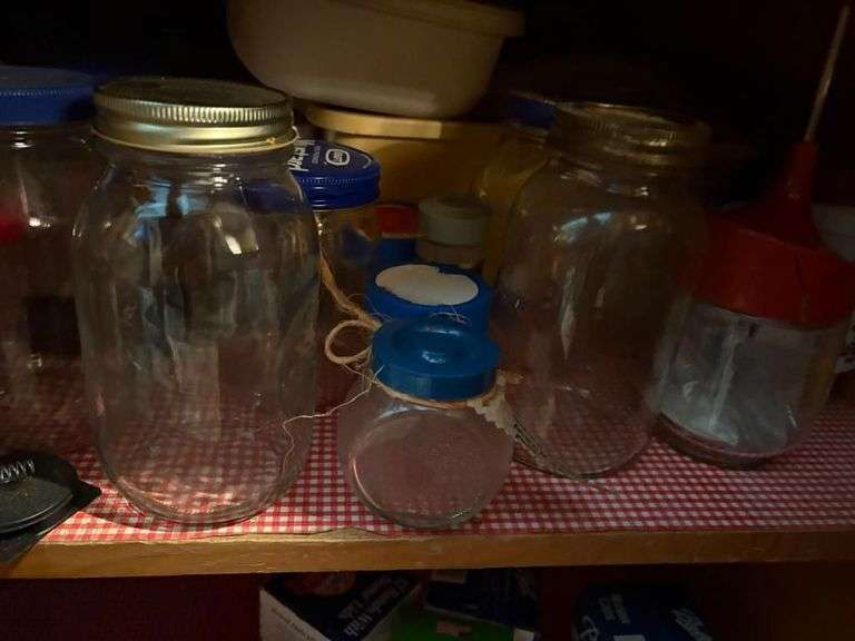Collection of Jars, Insulators, and Canning Supplies