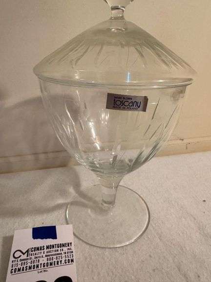 Tuscany Hand Blown Glass Candy Dish Made in Poland