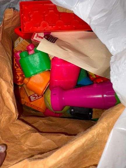 Bin of Assorted Toys and Household Items