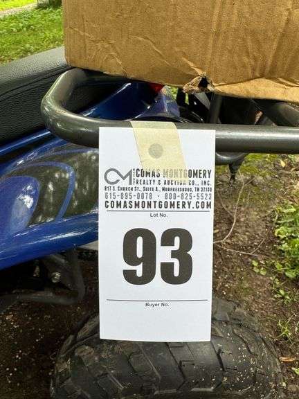 Hawk REX 110cc Blue ATV - Model CY110ATV-2 (Carburetor needs to be cleaned)