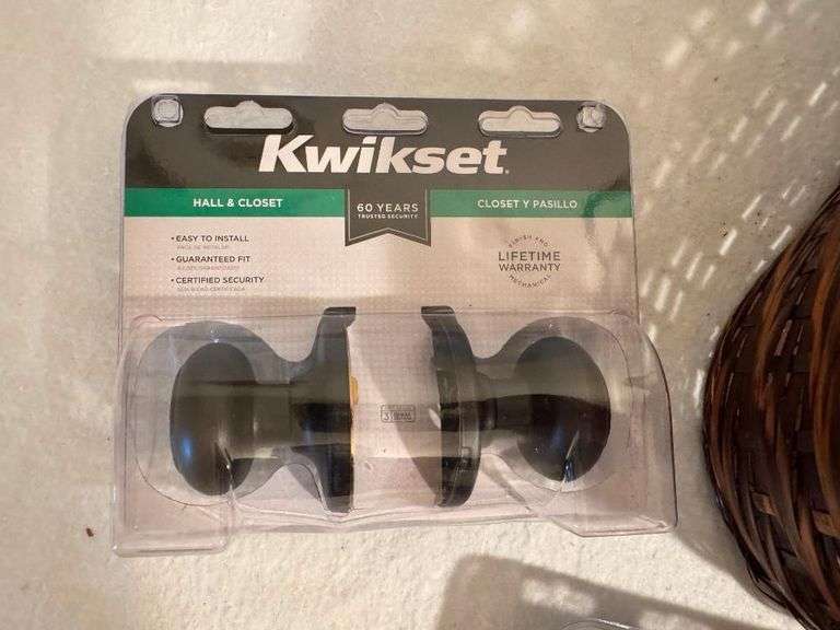 Kwikset Door Knob Sets and Woven Basket