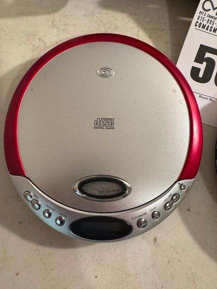 Two Portable CD Players with Radio and Accessories