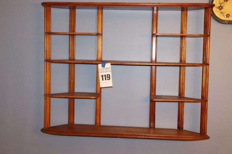 Wood Wall Display Shelf   27.5"x34"x7"