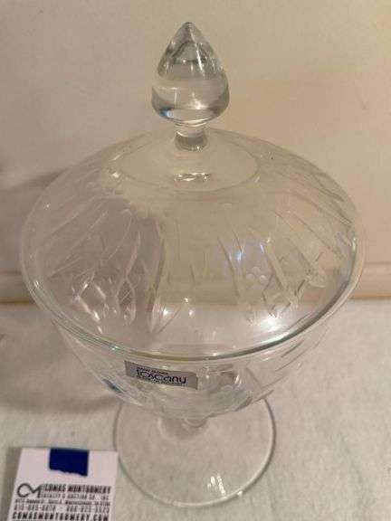 Tuscany Hand Blown Glass Candy Dish Made in Poland