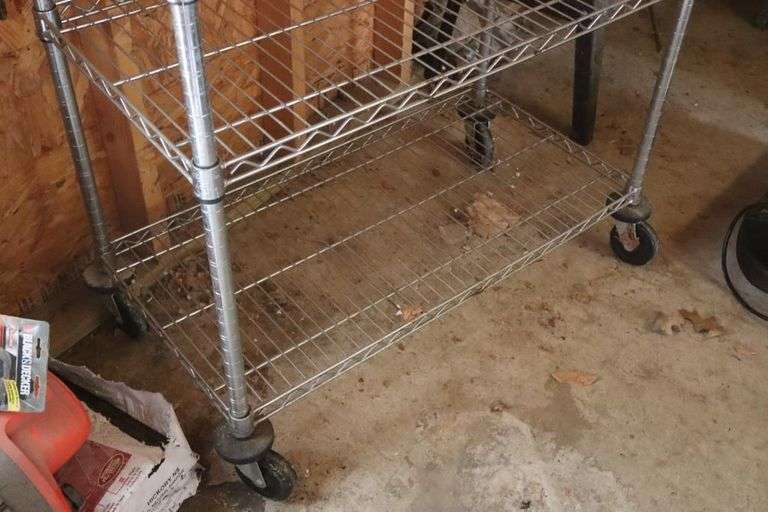 Rolling Metal Cart  40"x45"x18"