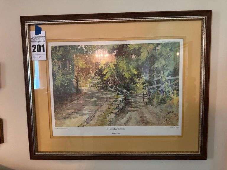 Framed "A Shady Lane" Print by Paul Sawyier