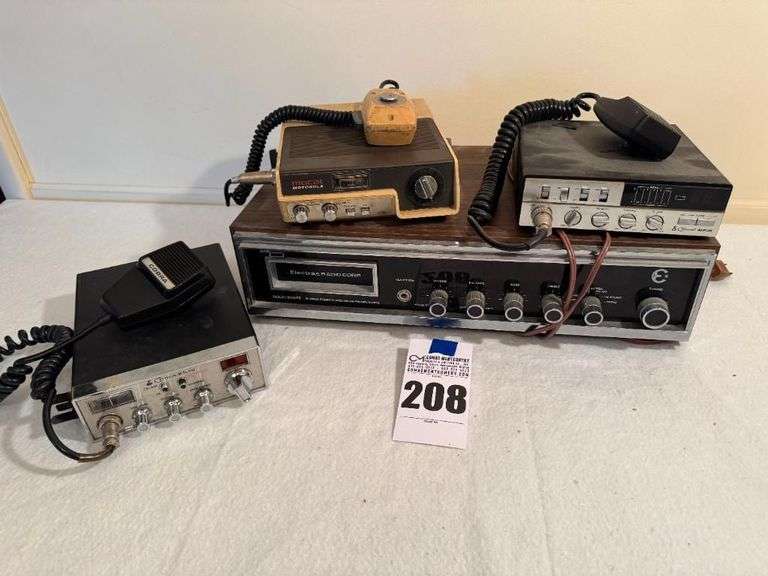Electra Radio Corp Stereo Receiver and Two Cobra CB Radios