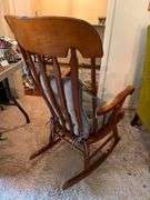 Wood Rocking Chair with Padded Seat