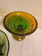 Assorted Green Glass Bowls
