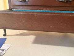 Miniature Wooden Chest of Drawers with Contents