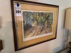Framed "A Shady Lane" Print by Paul Sawyier
