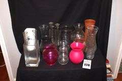 Variety of Vases -glass and plastic