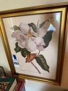 Framed Magnolia Flower Botanical Print