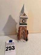 Village Square Church Tower Figurine by Mervyn's 1991