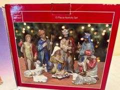 Three Nativity Sets: Sears, Kirkland's, and Mistletoe Mountain