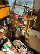 Salvage Lot- Misc. Items Including- Washer & Dryer, Deep Freezer, Tools, Furniture, Etc. (BUYER RESPONSIBLE FOR REMOVAL) ( Items will have to be moved in order to get large items out)