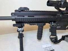 Heckler & Koch MR 762 A1 Semi-Automatic Rifle with Weaver scope, bipod, and sling.