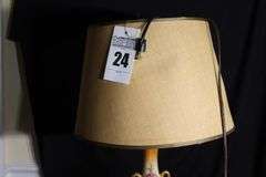 Vintage Ceramic/Porcelain Table Lamp with shade    25"x16"