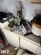 Salvage Lot- Misc. Items Including- Fridge, Display Cabinets, Cookware, Dishes, Etc. ( Oven/Range & Dishwasher NOT included)(BUYER RESPONSIBLE FOR REMOVAL)