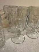 Set of Ten Pressed Glass Drinking Glasses