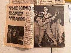Elvis Presley Memorabilia Lot: Newspaper, Magazine, and Book