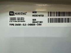 Maytag Performa Series Electric Dryer Model MED5740TQ0