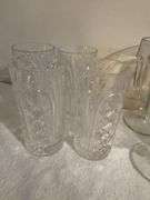 Set of Ten Pressed Glass Drinking Glasses