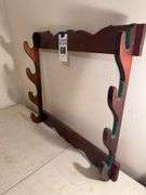 Wooden Wall-Mounted Gun Rack