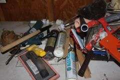 Variety of Paint Supplies - Rollers, Pans Paint Sprayer, Brushes, Stirrers etc.