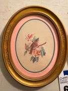 Pair of Bird and Flower Decorative Wall Hangings