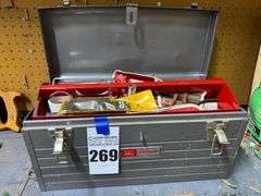 Craftsman Metal Toolbox with Assorted Tools
