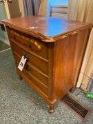 Wood 3-Drawer Nightstand