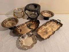 Silver Plated Bowls, Trays, and Glass