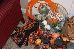 Variety of Fall Decorative Items -displays, wall décor, hangers etc.