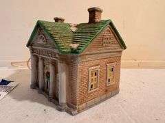 Ceramic Lighted Library House