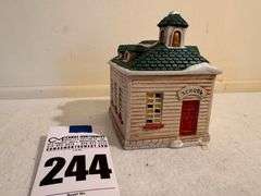Ceramic Schoolhouse Figurine