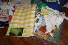 Variety of Table Runners, Kitchen Towels, Hot pads, Aprons, Some in package table cloths