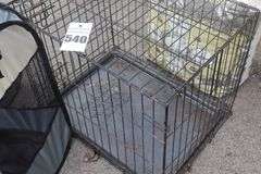 Folding Dog Kennel (20"x18"x23"), Dog Play screen & Bow Target