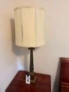 Column Table Lamp with Fabric Shade