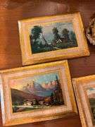 Collection of Framed Art and Gilt Mirror