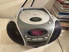 Lenoxx Sound CD Player, CDs, and 8-Track Tapes