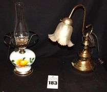 2 Table Lamps -  top globe on one missng