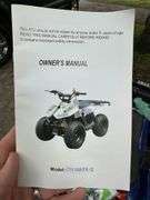 Hawk REX 110cc Blue ATV - Model CY110ATV-2 (Carburetor needs to be cleaned)