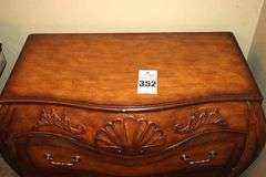 Unique French Style Wood 2 Drawer Dresser   32"x34.5"x18"
