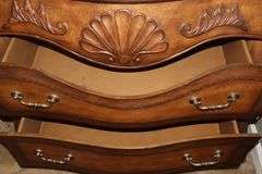 Unique French Style Wood 2 Drawer Dresser   32"x34.5"x18"